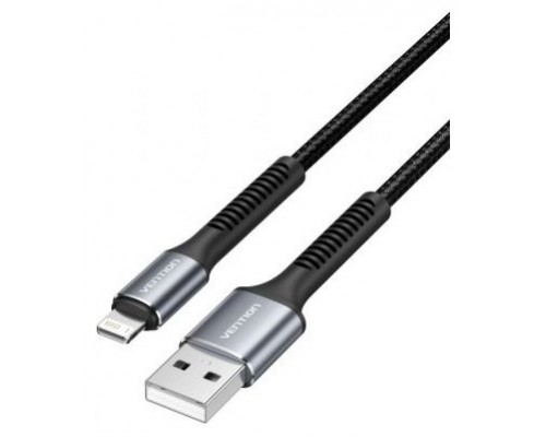 CABLE 2.0 USB A LIGHTNING 1 M NEGRO/GRIS VENTION (Espera 4 dias)