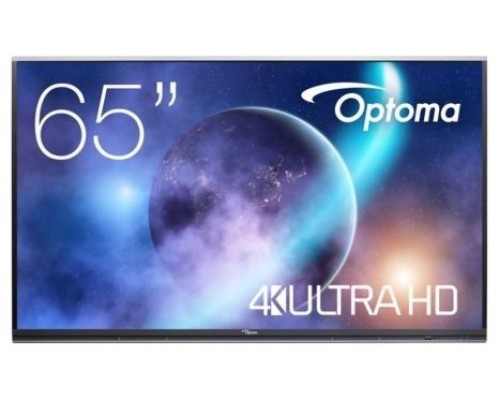 Optoma 5652RK+ Panel plano interactivo 165,1 cm (65") LED Wifi 400 cd / m² 4K Ultra HD Negro Pantalla táctil Android 11 (Espera 4 dias)