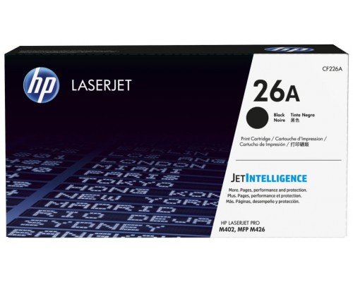 TONER HP CF226A Nº26A NEGRO 3.100PAG (Espera 4 dias)