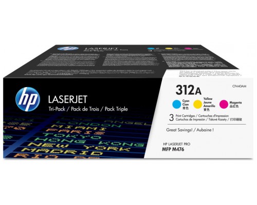 TONER HP CF440AM Nº 312 PACK TRICOLOR C/M/Y (Espera 4 dias)