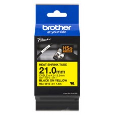 BROTHER Cinta tubo termorretractil. Texto negro sobre fondo amarillo. PTE550W, PTP750W, PTP900W, PTP