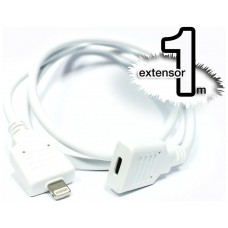 Extensor Lightning iPhone 5/6/7 1M (Blanco) (Espera 2 dias)