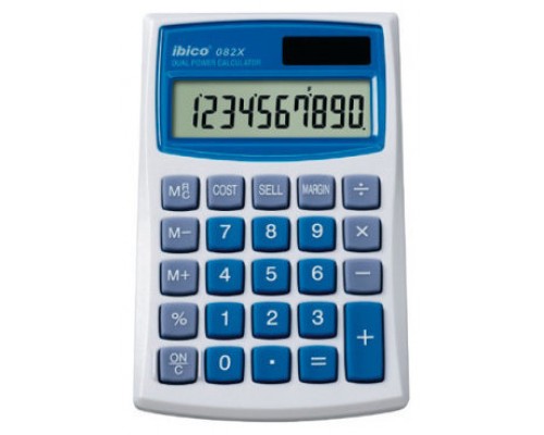 CALCULADORA DE BOLSILLO DE 10 DIGITOS MODELO 082X SOLAR / PILA IBICO IB410017 (Espera 4 dias)