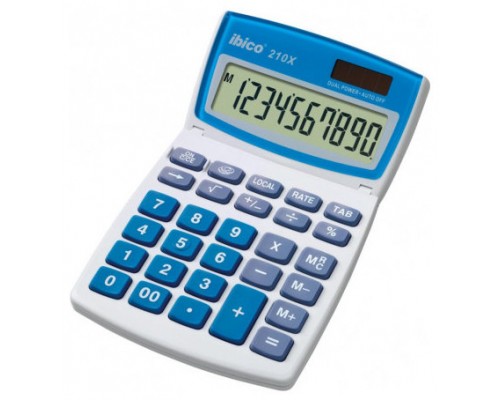 CALCULADORA DE SOBREMESA DE 10 DIGITOS MODELO 210X SOLAR / PILA IBICO IB410079 (Espera 4 dias)