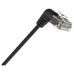 CABLE DE RED LATIGUILLO ACODADO RJ45 UTP CAT6A AWG32 0.5 M NEGRO VENTION (Espera 4 dias)