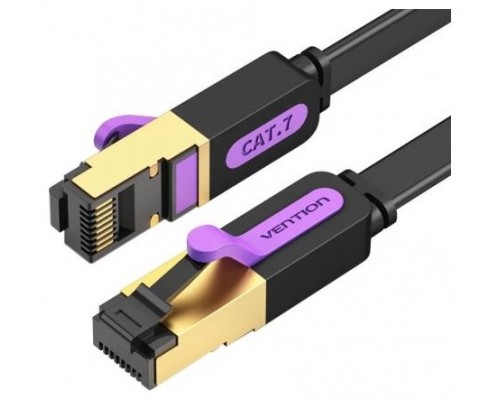 CABLE DE RED LATIGUILLO RJ45 CAT.7 STP AWG30 2 M NEGRO VENTION (Espera 4 dias)