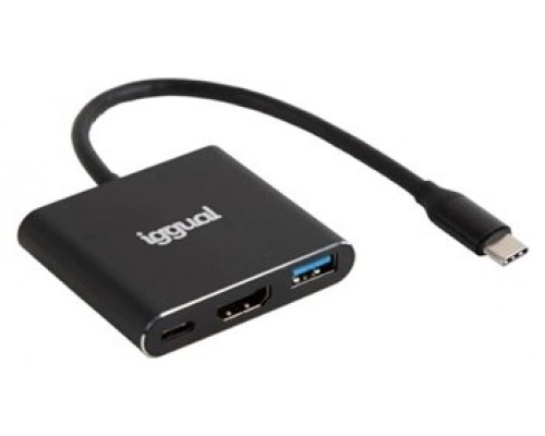 iggual Hub tipo C 3 en 1 HDMI USB3.0 PD100W