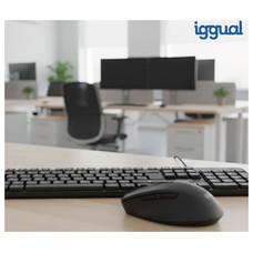 iggual Teclado USB est&aacute;ndar CK-SILENT-105T negro