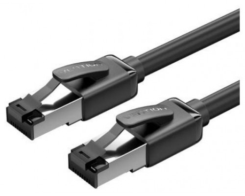 CABLE DE RED LATIGUILLO RJ45 CAT.8 SFTP 0.5 M NEGRO VENTION (Espera 4 dias)