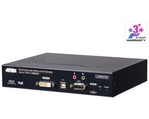 Aten Transmisor KVM por IP DVI-D dual link 2K con SFP dual y PoE (Espera 4 dias)