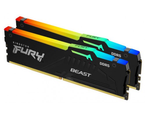 Kingston Technology FURY Beast RGB módulo de memoria 64 GB 2 x 32 GB DDR5 5600 MHz (Espera 4 dias)