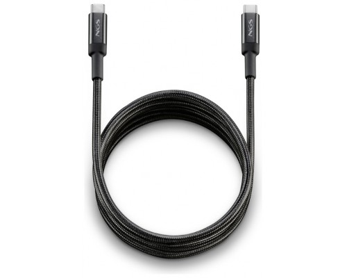 CABLE USB-C A USB-C 2 M KNOT 100W-2 NEGRO NGS (Espera 4 dias)
