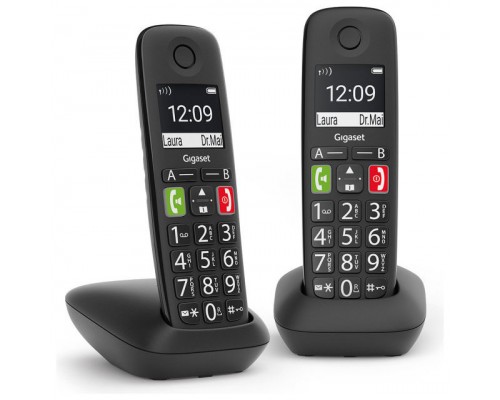 Gigaset E290 Duo Teléfono DECT/analógico Identificador de llamadas Negro (Espera 4 dias)