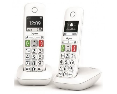 Gigaset E290 Duo Teléfono DECT/analógico Identificador de llamadas Blanco (Espera 4 dias)