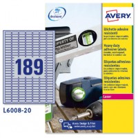 Avery Etiquetas plateadas de poliéster 25.4 x 10 mm (Espera 4 dias)