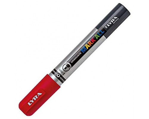 MARCADOR PERMANENTE MARK ALL ROJO 2 MM LYRA GROOVE L6820018 (Espera 4 dias)