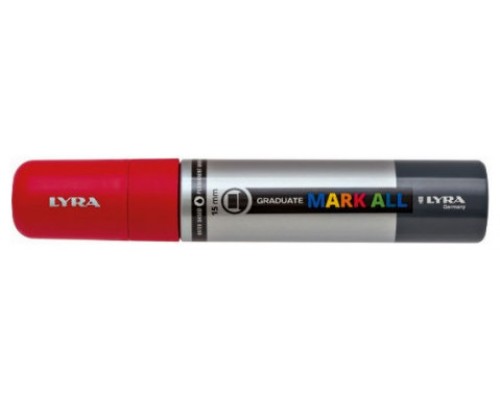 MARCADOR PERMANENTE MARK ALL ROJO 15 MM LYRA GROOVE L6840018 (Espera 4 dias)