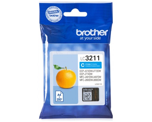 BROTHER  Cartucho de tinta cian LC3211C