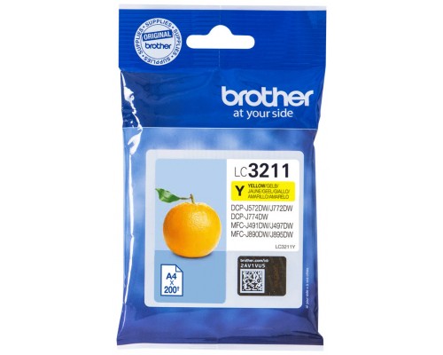 BROTHER Cartucho tinta  Amarillo LC3211Y