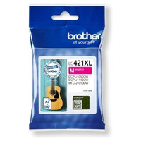 BROTHER Cartucho de tinta magenta de larga duracion LC421XLM para DCP-J1050DW / DCP-J1140DW / MFC-J1-2591 BROTHER Cartucho de tinta magenta de larga duracion LC421XLM para DCP-J1050DW / DCP-J1140DW / MFC-J1