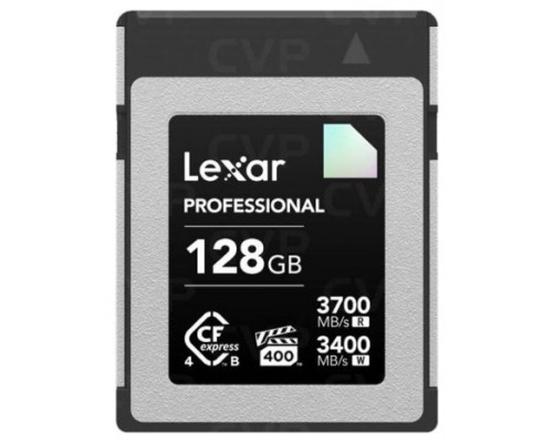 LEXAR 128GB PROFESSIONAL CFEXPRESS 4.0 TYPE-B CARD, UP TO 3700MB/S READ 3400MB/S WRITE. VPG 400 (Espera 4 dias)