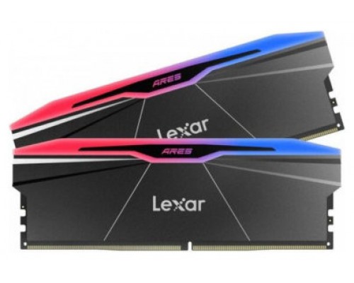 LEXAR MEMORIA ARES 2.0 DDR5 6000 CL26 1.35V MEMORY WITH HEATSINK AND RGB LIGHTING,DUAL PACK, BLACK COLOR (Espera 4 dias)