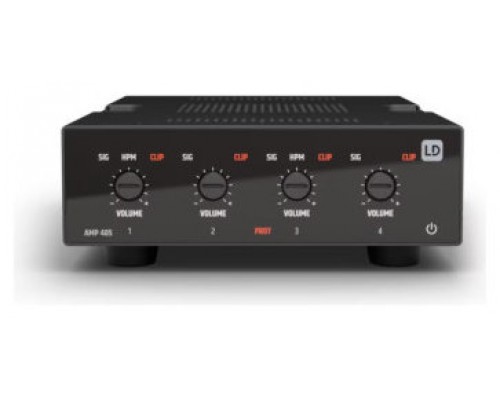LD SYSTEMS INTEGRATION SERIE TICA (LDAMP405) 4-CHANNEL MINI INSTALLATION POWER AMPLIFIER 4 × 50 W 4 OHM WARRANTY 5 YEARS (PU6) (Espera 4 dias)