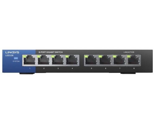 SWITCH GIGABIT LINKSYS LGS108-EU-RTL NO GESTIONABLE 8