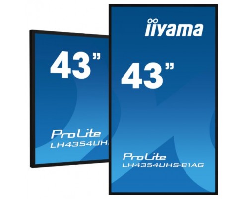 MONITOR IIYAMA 43" (LH4375UHS-B1AG) ANDROID 11 / 3844X2160 (4K UHD) / OPERACION 24/7 /500CD / LANDSC. Y PORTRAIT / 3XHDMI / DP / RJ45 / VESA 400X400 / ALTAVOCES 2X10W (Espera 4 dias)