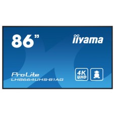 iiyama PROLITE Pizarra de caballete digital 2,18 m (86") LED Wifi 500 cd / m² 4K Ultra HD Negro Procesador incorporado Android 11 24/7 (Espera 4 dias)