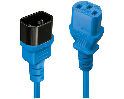 Lindy 30470 cable de transmisi&oacute;n Azul 0,5 m C14 acoplador C13 acoplador (Espera 4 dias)