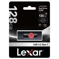 LEXAR 128GB DUAL TYPE-C AND TYPE-A USB 3.2 FLASH DRIVE, UP TO 130MB/S READ (Espera 4 dias)
