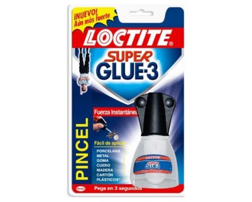 ADHESIVO INSTANTANEO SUPER GLUE-3 5GR. BRUSH + LIMPIA PEGAMENTO GRATIS LOCTITE 2600307 (MIN12) (Espera 4 dias)