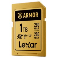 LEXAR 1TB PROFESSIONAL ARMOR GOLD SDXC UHS-II CARDS, UP TO 280MB/S READ 210MB/S WRITE C10 V60 U3,STAINLESS STEEL CASING, IP68 (Espera 4 dias)-10582 LEXAR 1TB PROFESSIONAL ARMOR GOLD SDXC UHS-II CARDS, UP TO 280MB/S READ 210MB/S WRITE C10 V60 U3,STAINLESS STEEL CASING, IP68 (Espera 4 dias)