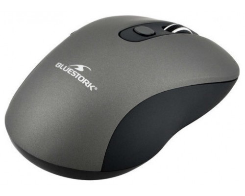 BLUESTORK RATON INALAMBRICO - 2,4 GHZ - 6 BOTONES - GRIS METALICO (M-WL-OFF60-BLACK) (Espera 4 dias)