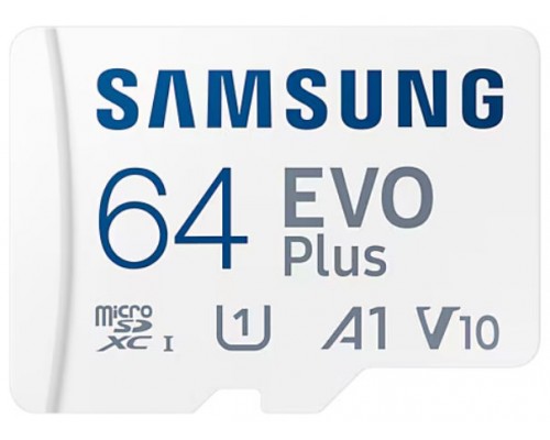 MICRO SD 64 GB EVO+ 1 ADAP. CLASS 10 SAMSUNG (Espera 4 dias)