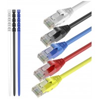 Pack 4 Cables + 1 GRATIS Ethernet CAT6 RJ45 24AWG 1m + 15 Bridas Max Connection (Espera 2 dias)