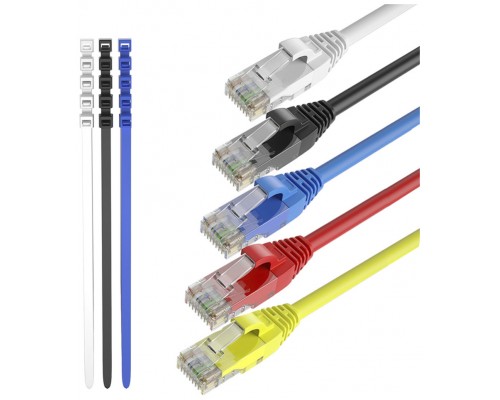 Pack 4 Cables + 1 GRATIS Ethernet CAT6 RJ45 24AWG 1m + 15 Bridas Max Connection (Espera 2 dias)