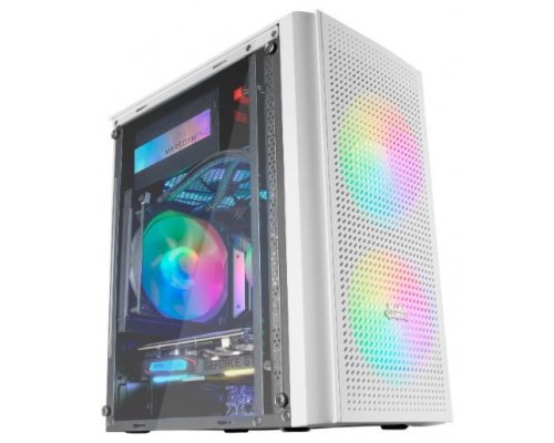 CAJA MICROATX GAMING MARS GAMING MC300 WHITE FRONTAL