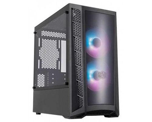 CAJA M-ATX COOLERMASTER MB320L 2x120mm ARGB Fan, CONTROLADOR ARGB CRISTAL TEMPLADO (Espera 4 dias)