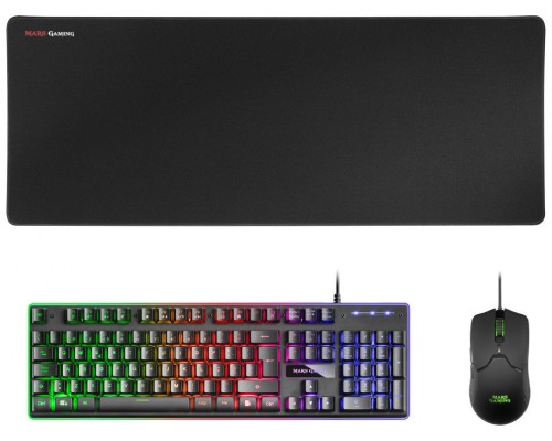 Mars Gaming MCPXBPT Combo Teclado+Ratón+Alfombrilla Negro PT (Espera 4 dias)