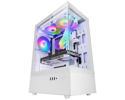 CAJA SEMITORRE ATX MC-XO FRGB BLANCO MARS GAMING (Espera 4 dias)