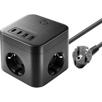 CARGADOR CUBO 3xAC + 2xUSB-C + 2xUSB-A 35W PD+GaN TYPE-F NEGRO MARS GAMING (Espera 4 dias)-2184 CARGADOR CUBO 3xAC + 2xUSB-C + 2xUSB-A 35W PD+GaN TYPE-F NEGRO MARS GAMING (Espera 4 dias)