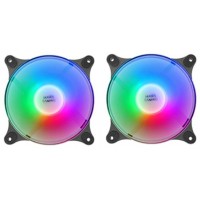 KIT 2xVENTILADOR INTERNO FRGB MARS GAMING MF-DUO BLACK