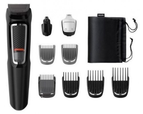 AFEITADORA PHILIPS MG3740 9 PIEZAS 60 MIN ACC NARIZ NEGRO