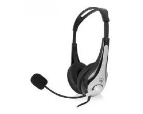 Ewent EW3565 auricular y casco Auriculares Alámbrico Diadema Llamadas/Música USB tipo A Negro, Blanco (Espera 4 dias)