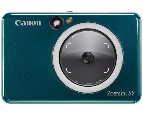 CANON CAMARA IMPRESORA INSTANTANEA ZOEMINI S2 AZUL TURQUESA/ 8MP/ BLUETOOTH/ CAPACIDAD 10 HOJAS