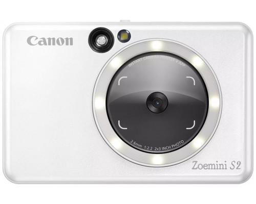 CANON CAMARA IMPRESORA INSTANTANEA ZOEMINI S2 BLANCO PERLA/ 8MP/ BLUETOOTH/ CAPACIDAD 10 HOJAS