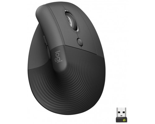 LOGITECH MOUSE RATON INALAMBRICO VERTICAL LIFT FOR BUSINESS 4000 DPI NEGRO GRIS