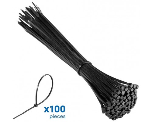 Ewent EW1564 presilla Brida de entrada paralela Nylon Negro 100 pieza(s) (Espera 4 dias)